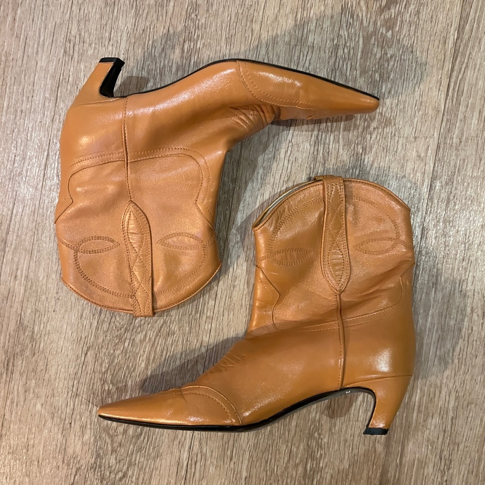 Khaite Tan Leather Women's Boots